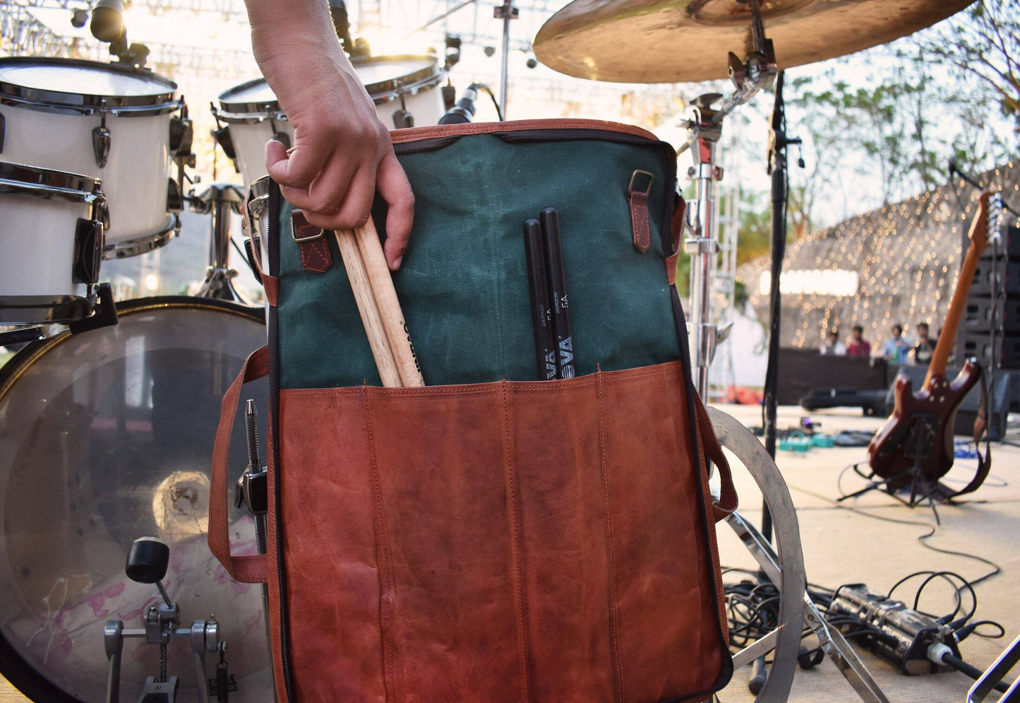 Genuine Vintage Leather Drumstick Bag Classy Leather Bags