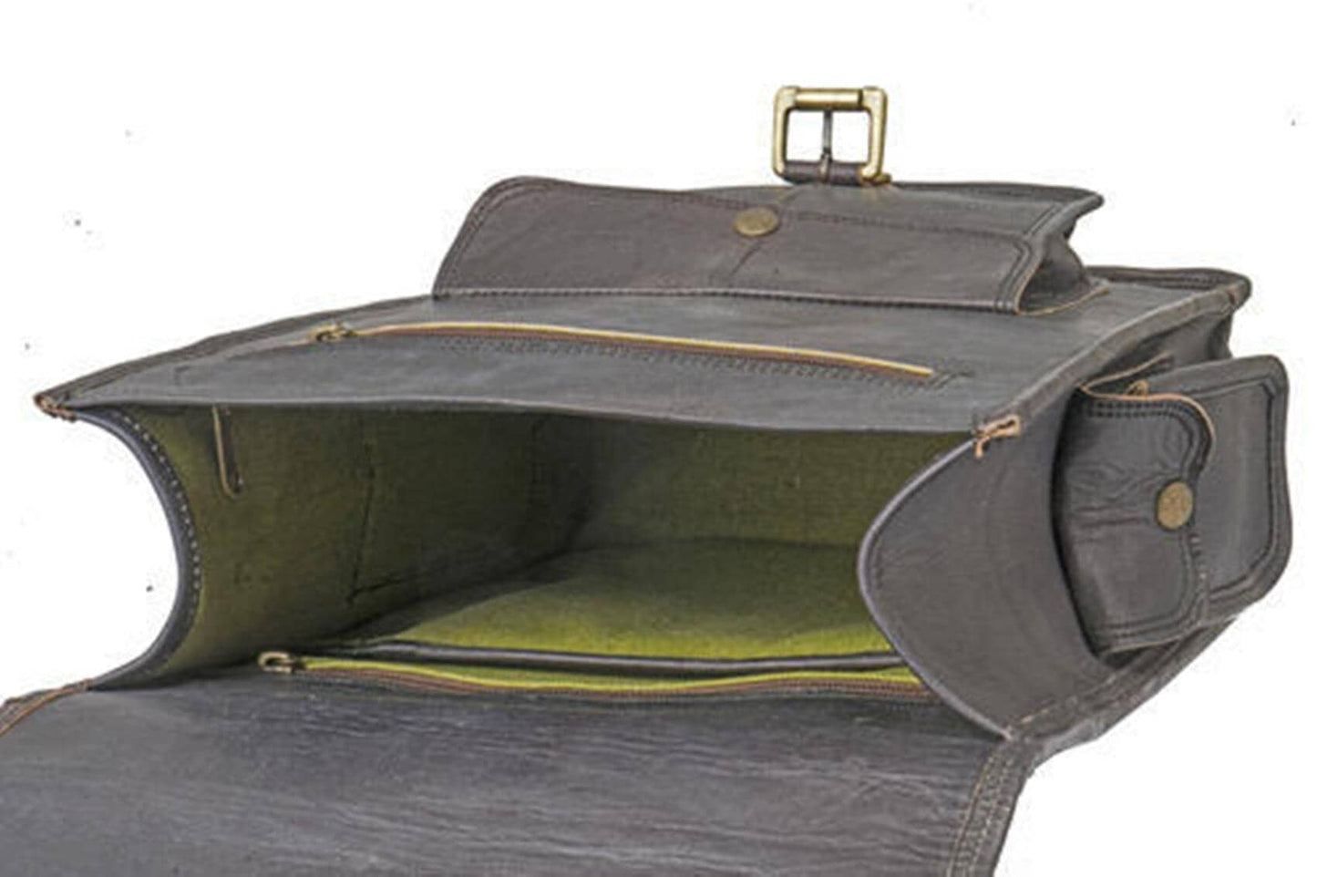 Texas Black Leather Laptop Backpack Rucksack hmkrafts