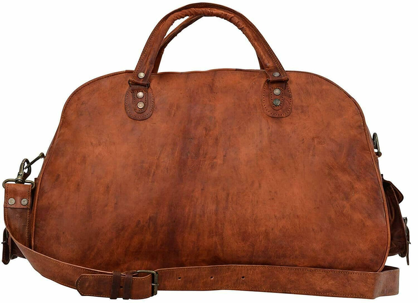 Vintage Brown Handmade Leather Duffle Bag Classy Leather Bags
