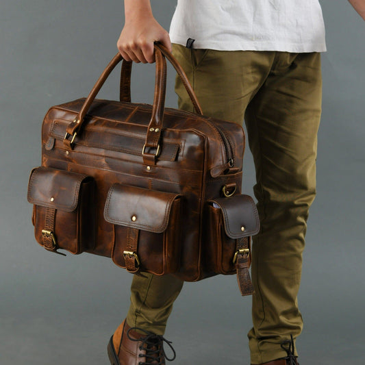 Leather Laptop Briefcase