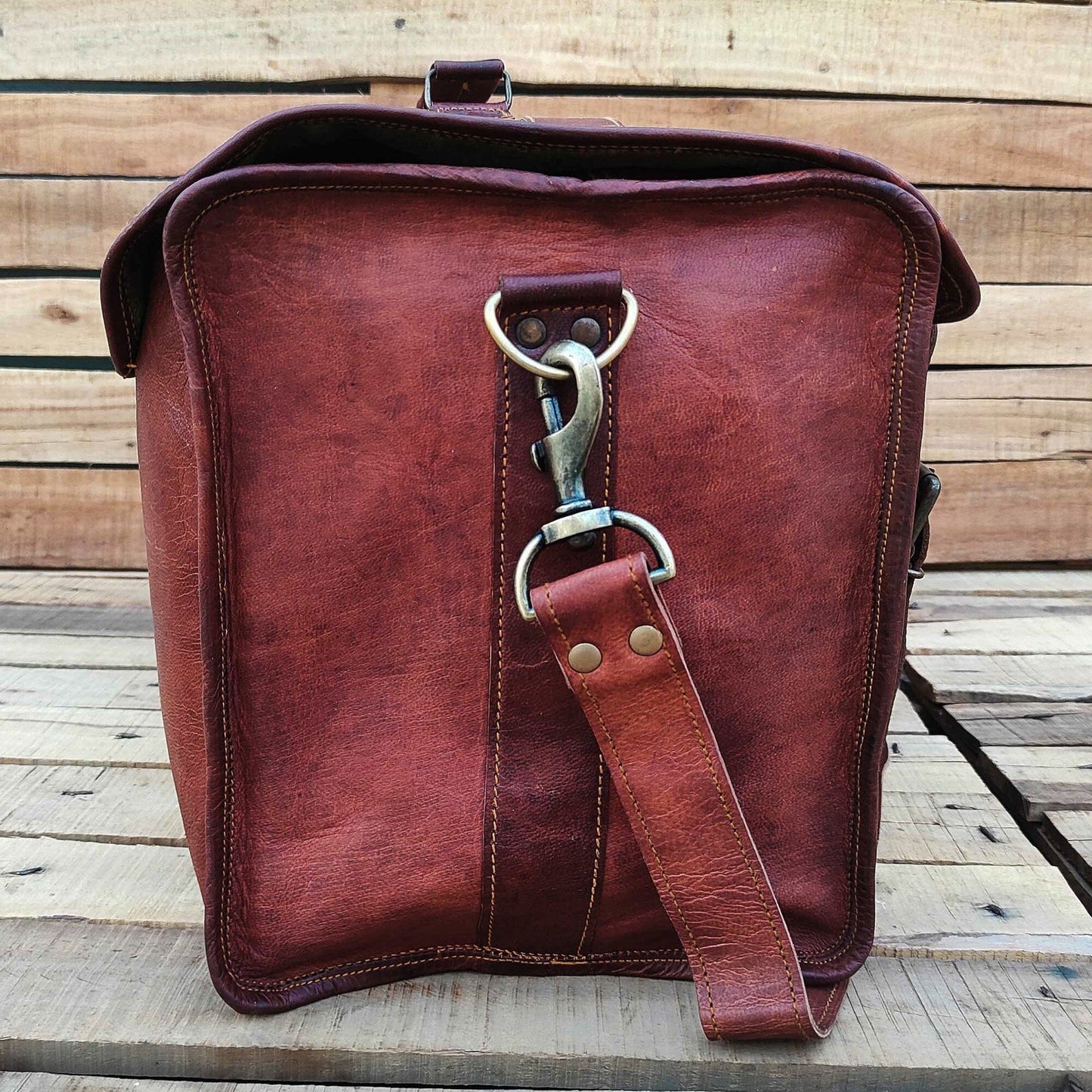 leather duffle bags