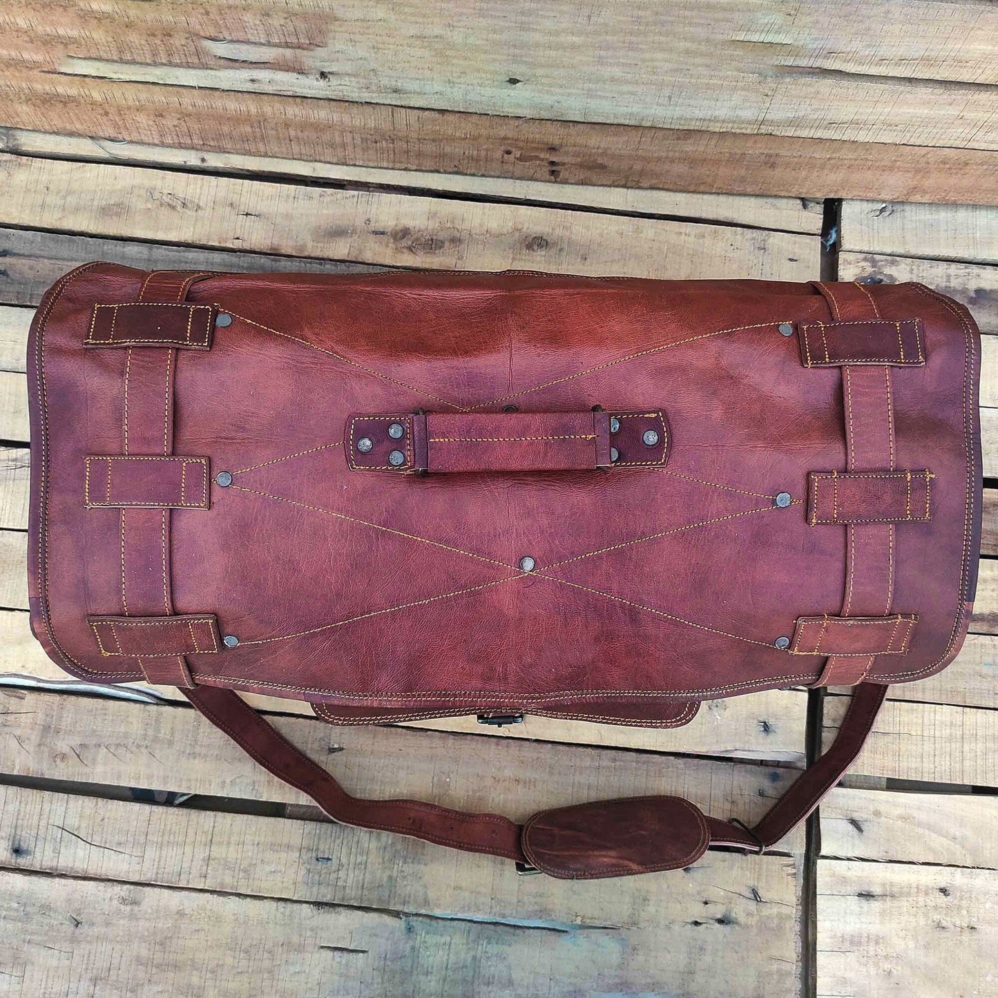 leather duffle bags