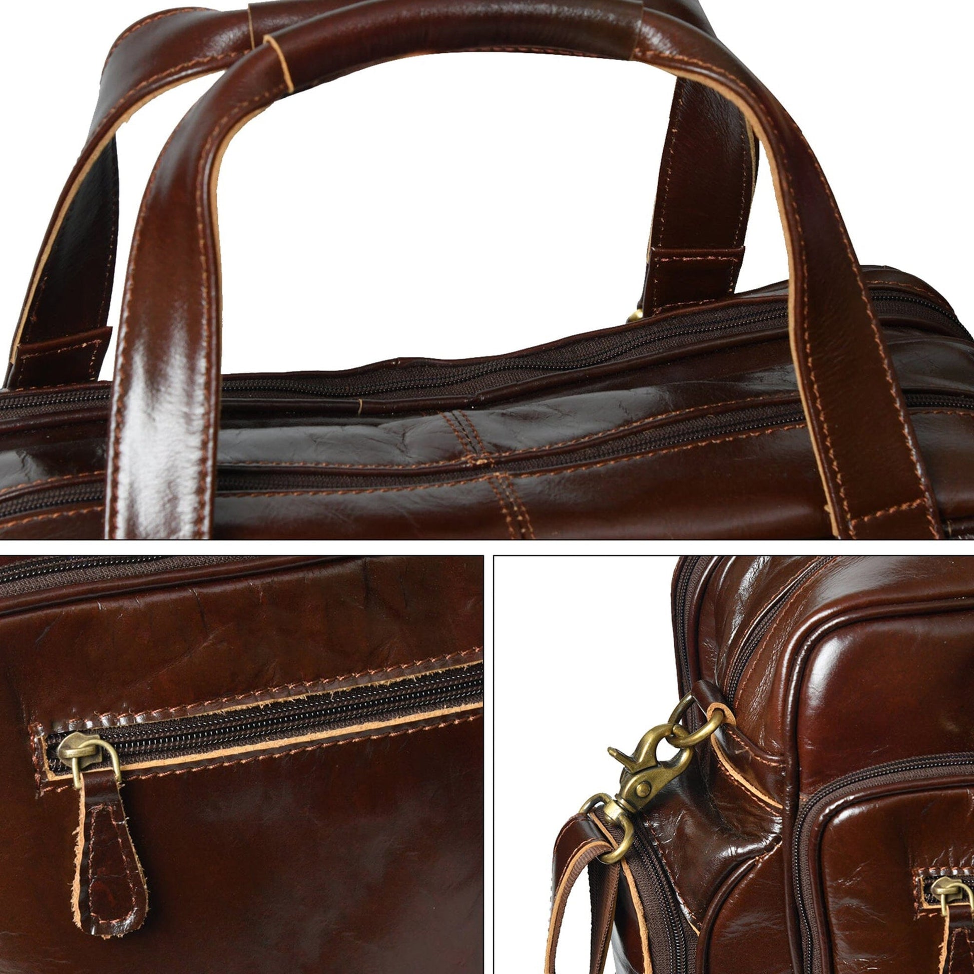 Leather Laptop Briefcase