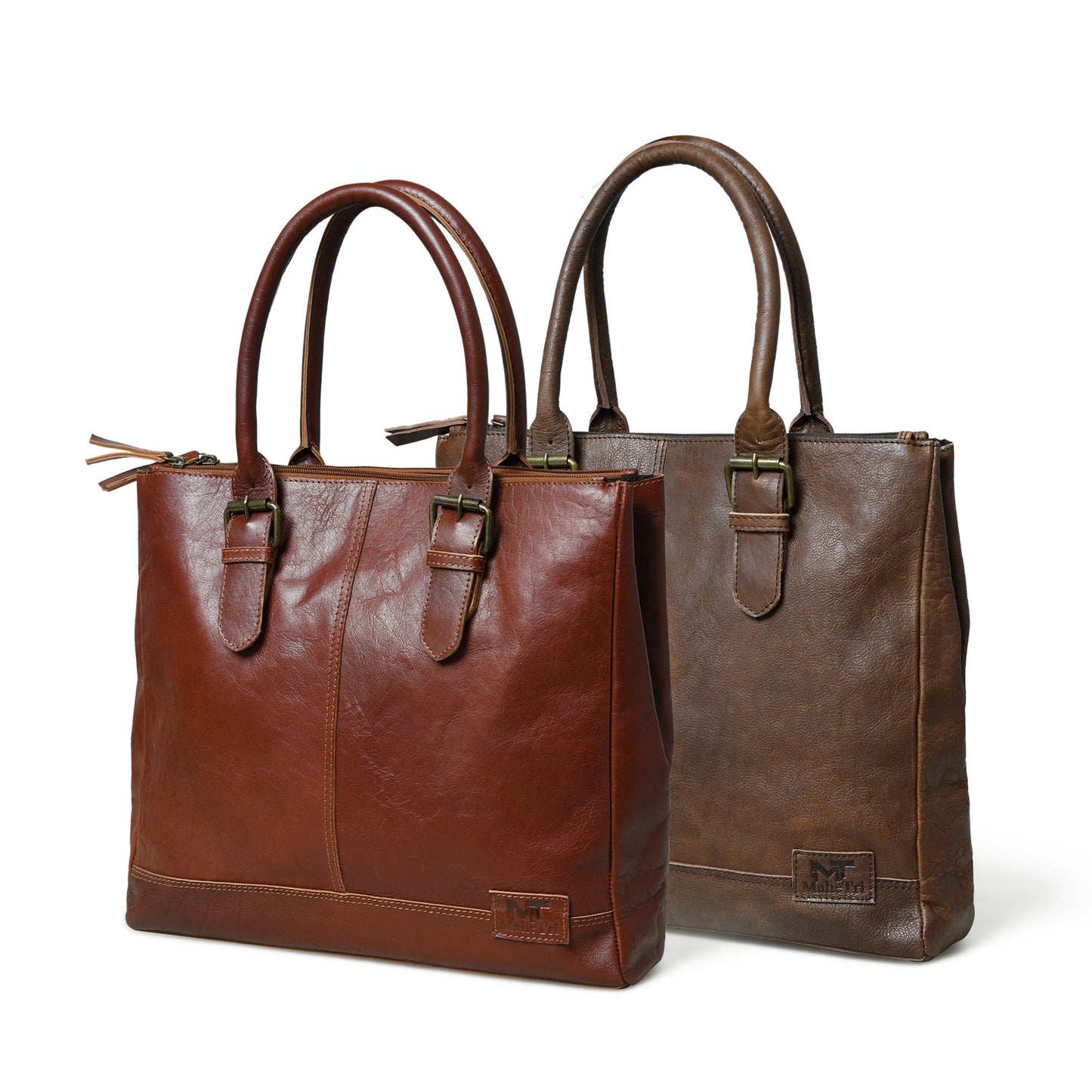 City Chic Brown Leather Shoulder Tote