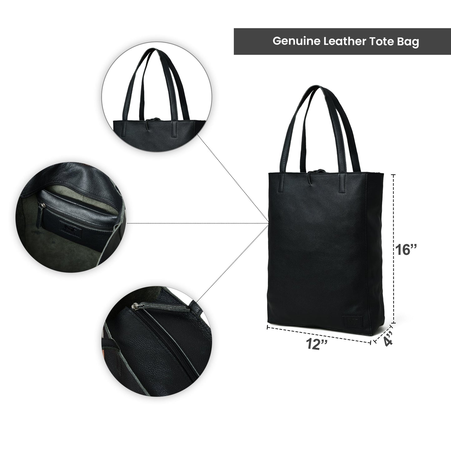 Sydney Black Shopper Tote