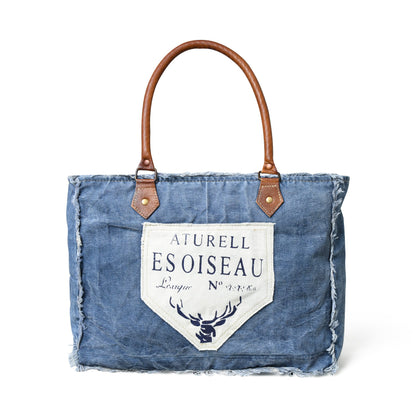 Denim Boho Chic Canvas Shoulder Bag