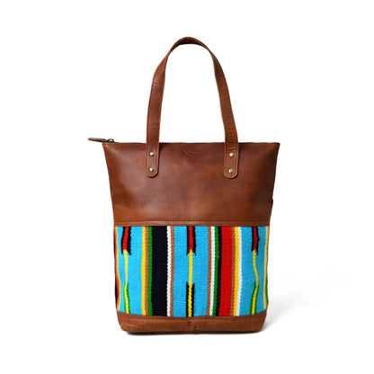 Multicoloured Leather Tote Bag