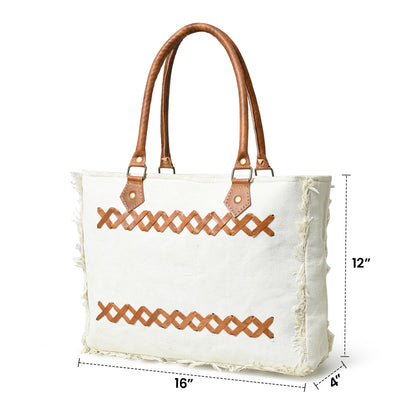 Urban Zigzag Canvas Shopper's Tote