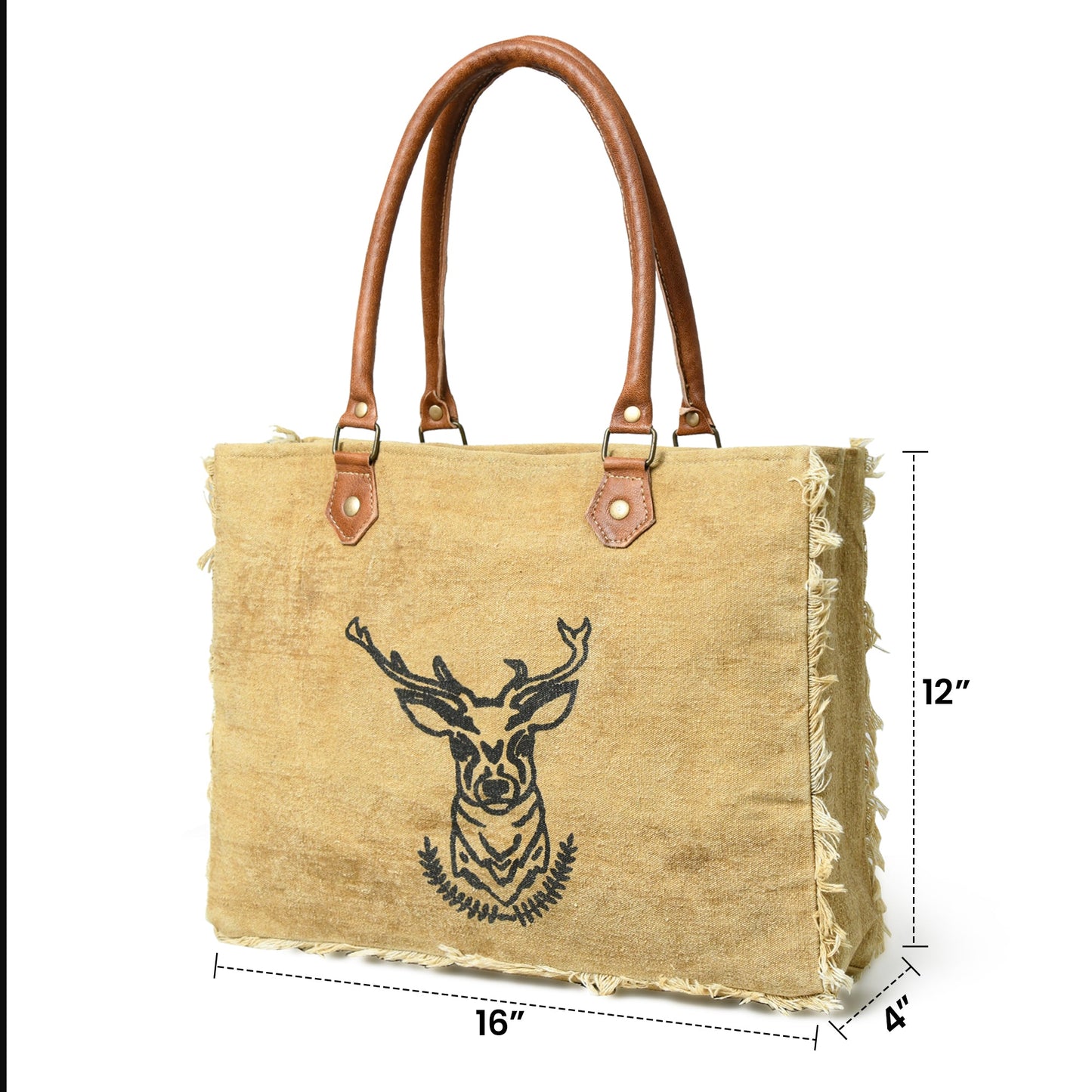 Nordic Charm Canvas Shoulder Tote Bag