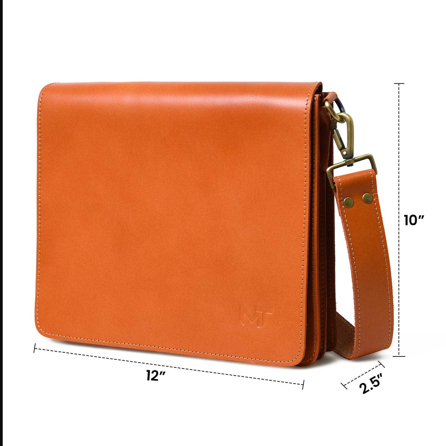 Tan Crossbody Messenger Bag