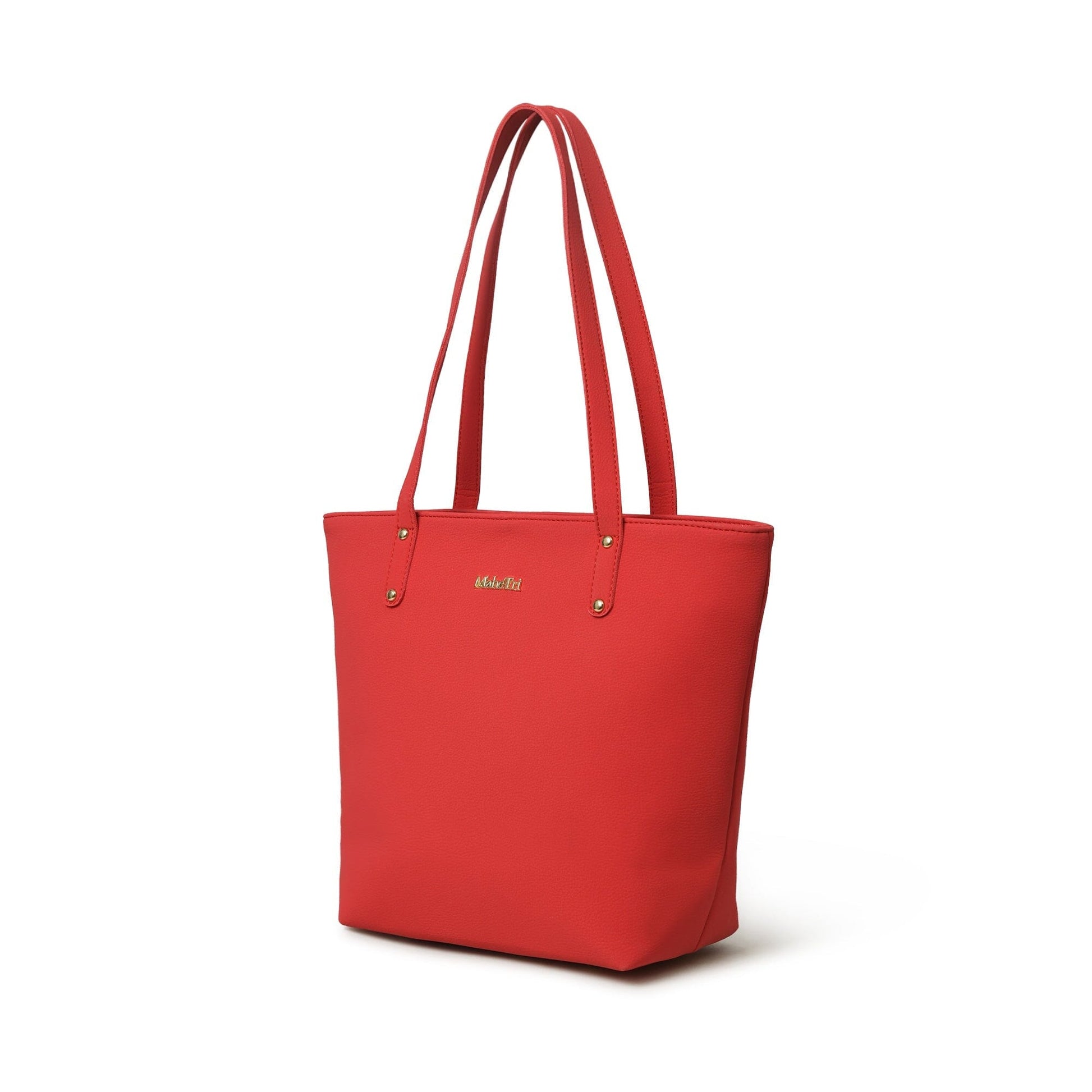 Era Vegan Leather Tote - Coral Red