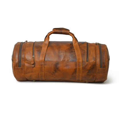 Leather Gym Travel Bag, Round 9999