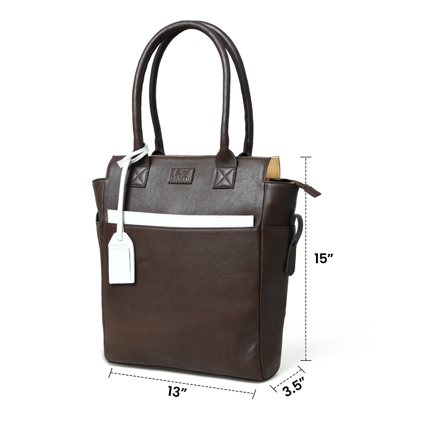 Chestnut Charm Brown Leather Tote