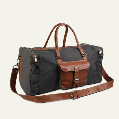 canvas leather backpack