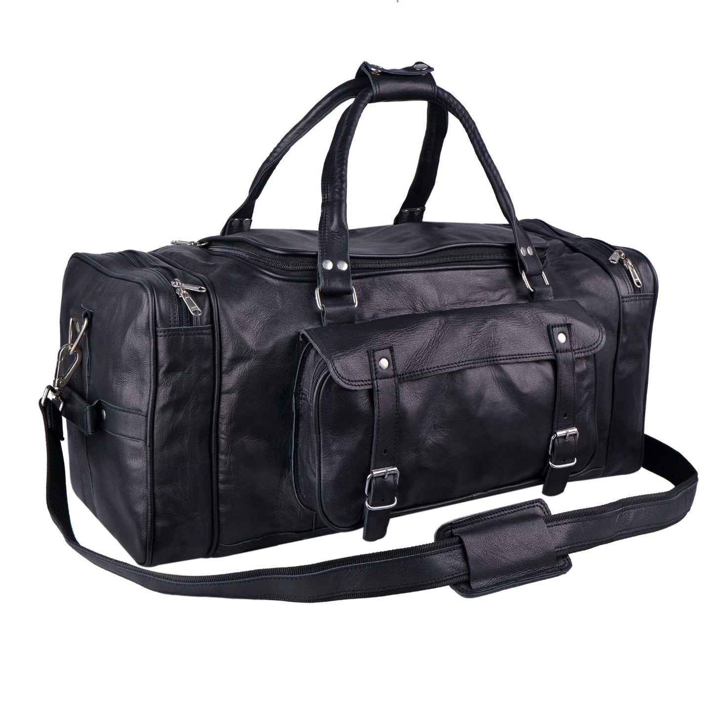 men's leather duffle bag