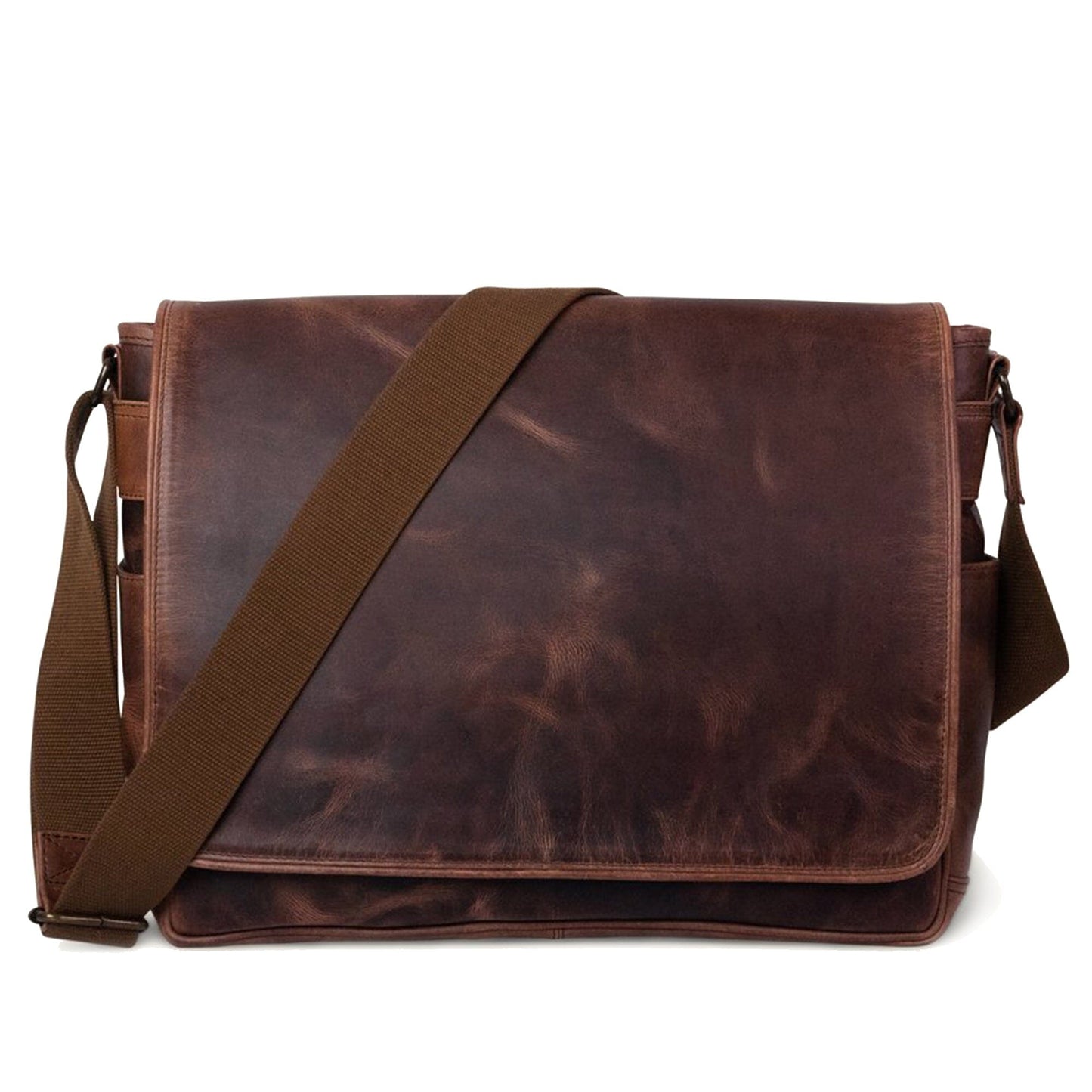 brown leather laptop bag