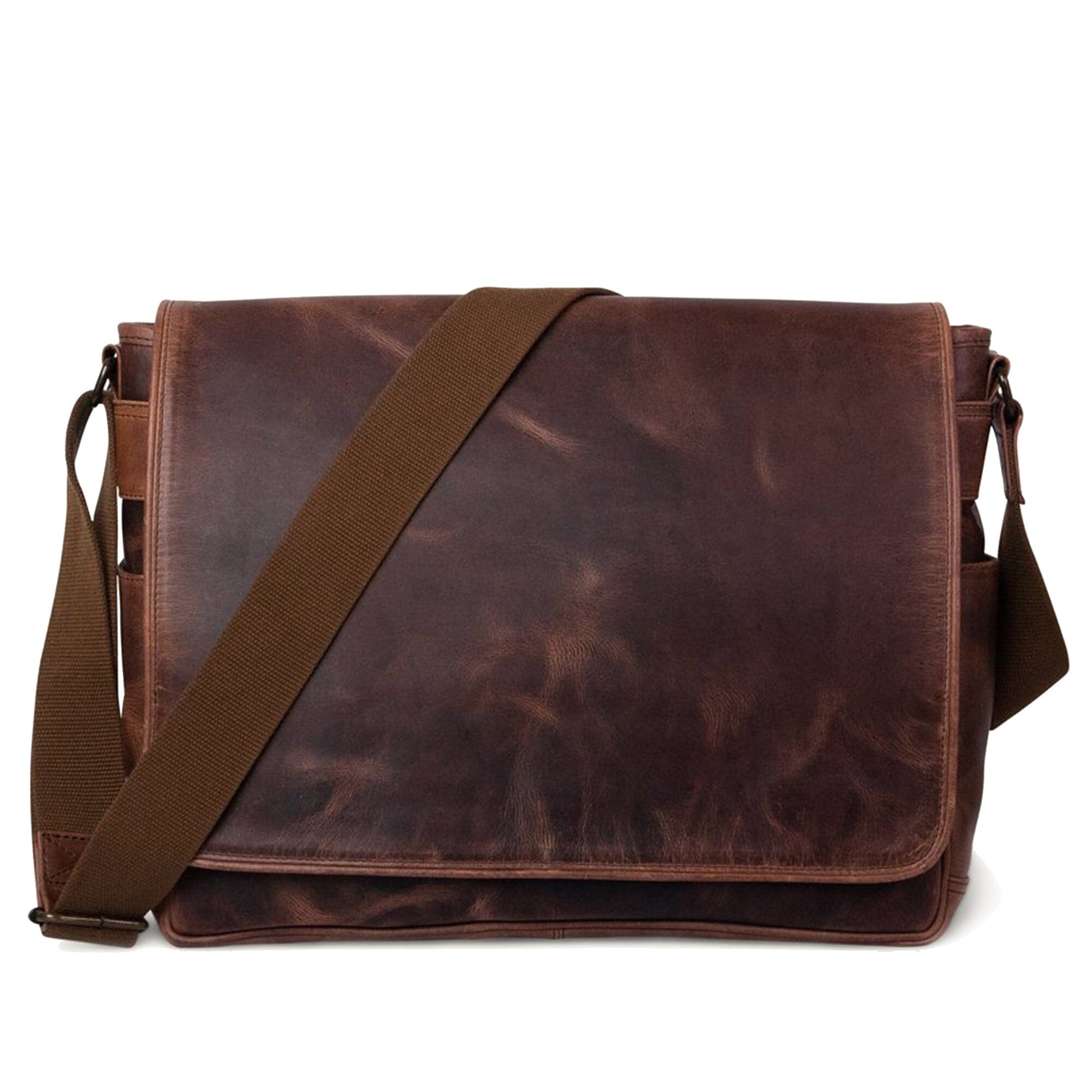 brown leather laptop bag