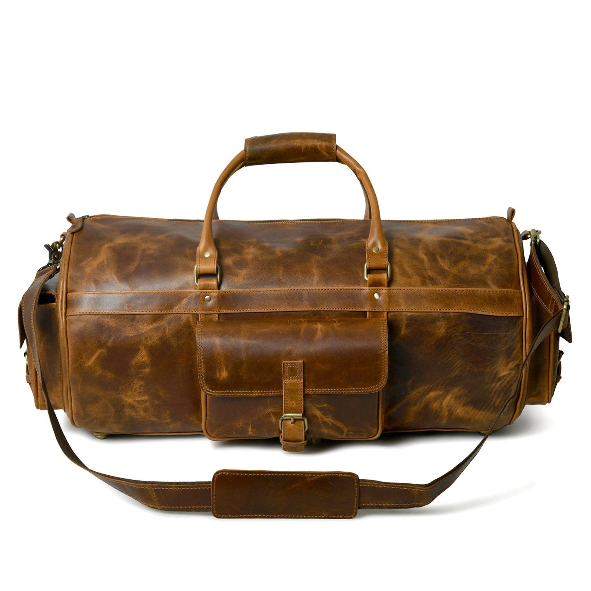 buy leather duffle bags online