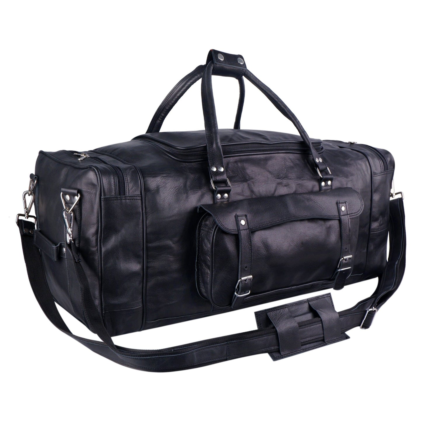 men's leather duffle bag