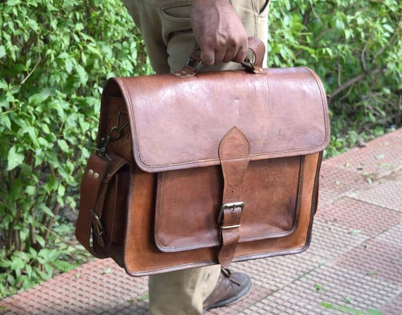 Vintage Large Leather Messenger Bag Classy Leather Bags 