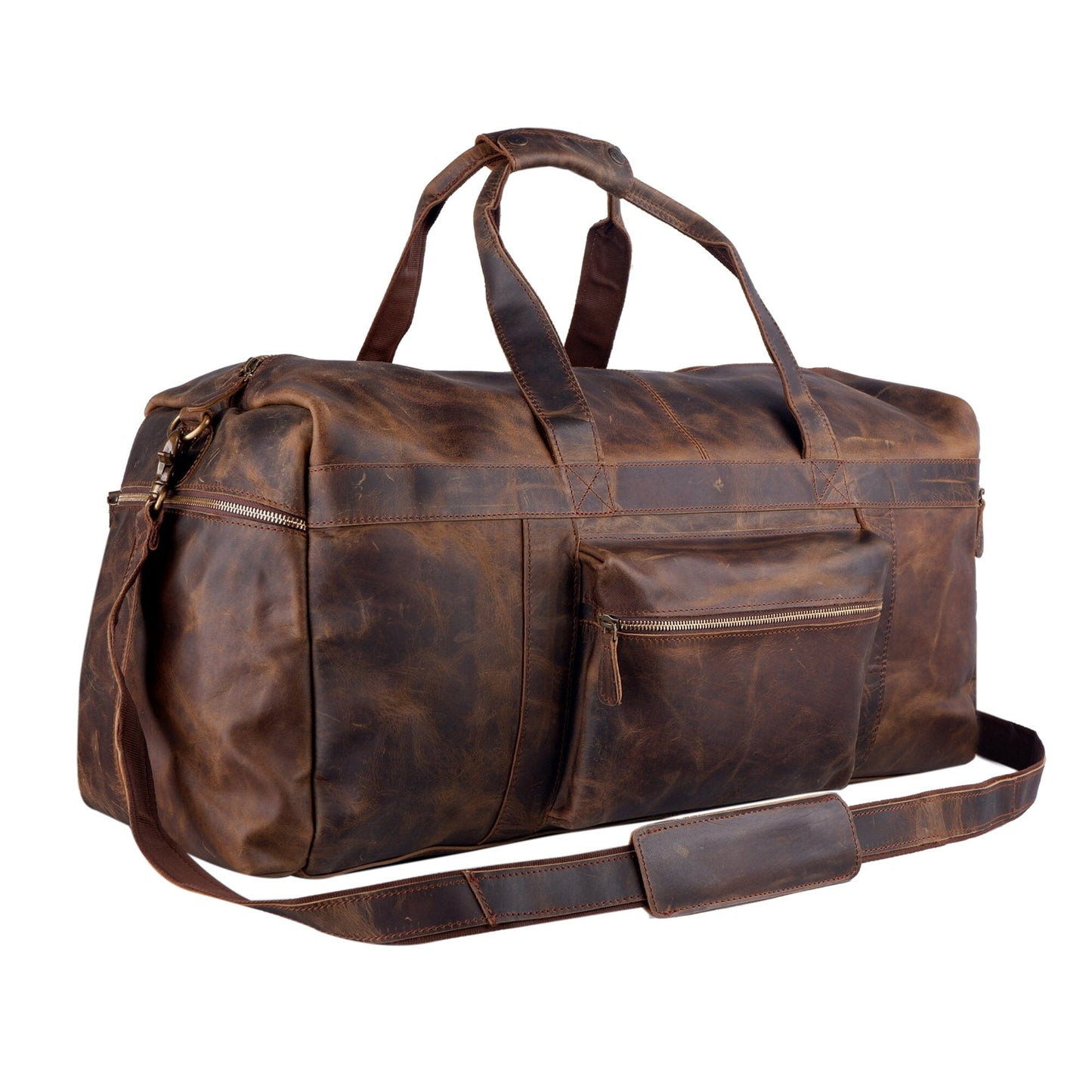 men leather duffle bag