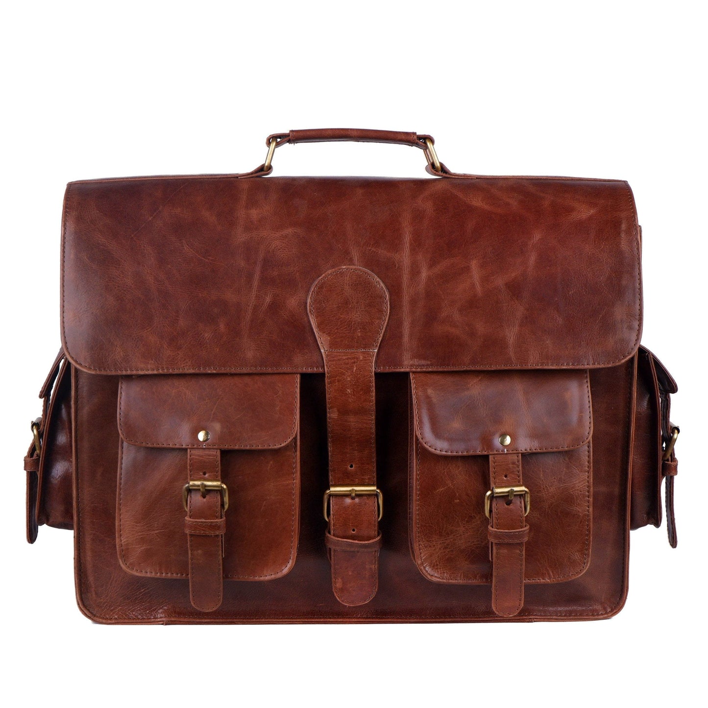 Men's Distressed Leather Messenger Bag Classy Leather Bags 