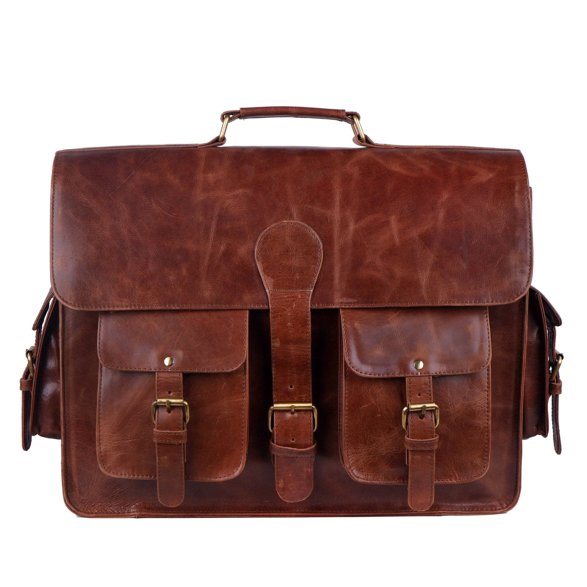 Men's Distressed Leather Messenger Bag Classy Leather Bags 