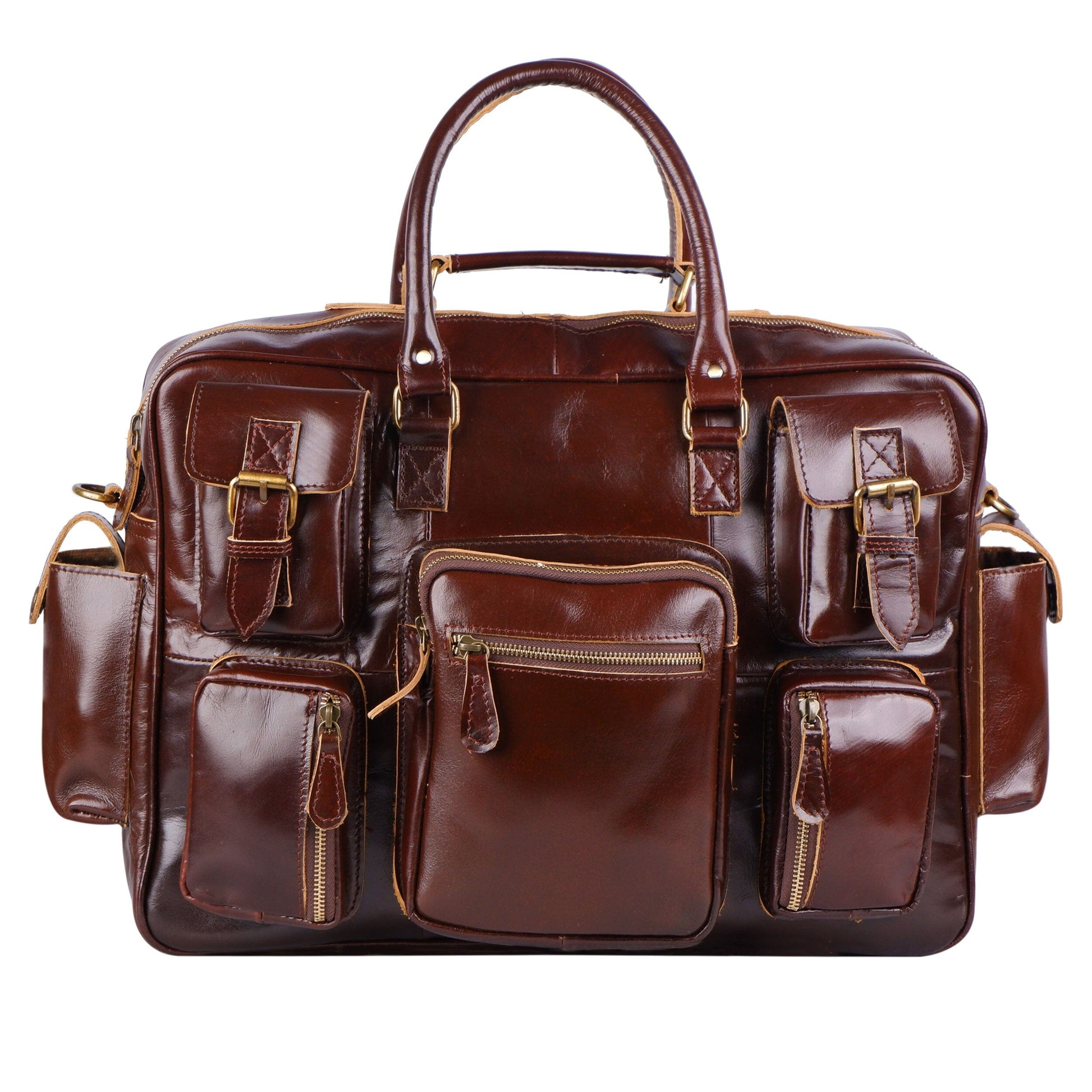 brown leather laptop briefcase bag online in USA