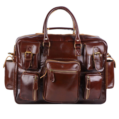 brown leather laptop briefcase bag online in USA