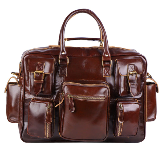brown leather laptop briefcase bag online in USA
