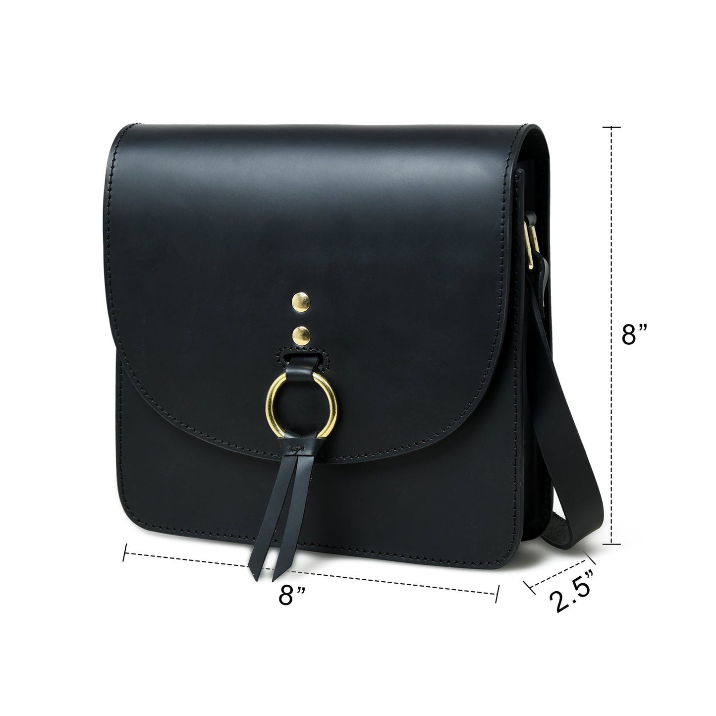 Divine Black Elegance Crossbody Bag