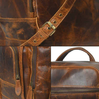  Leather Travel Backpack