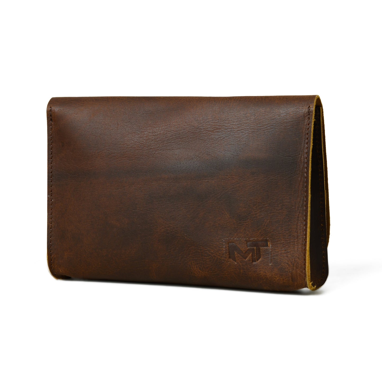 Chic Cocoa Leather Women's Clutch