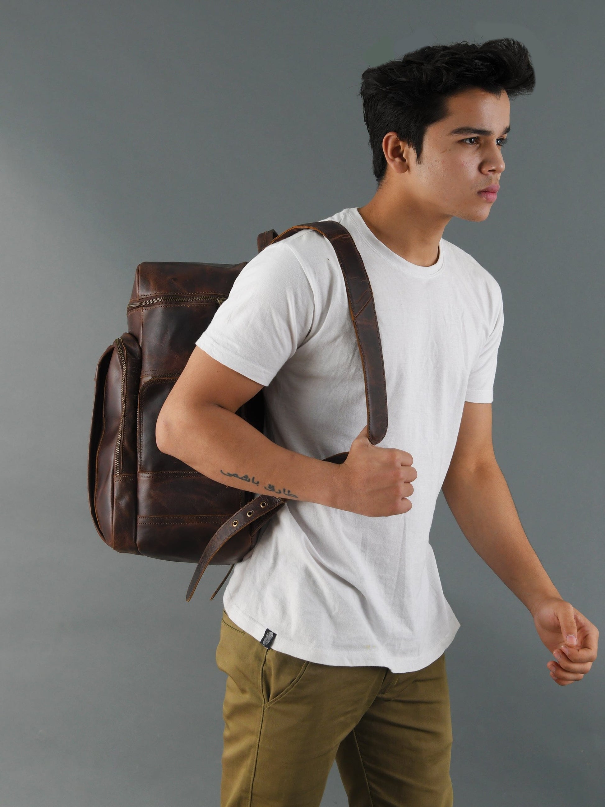  Leather Travel Backpack