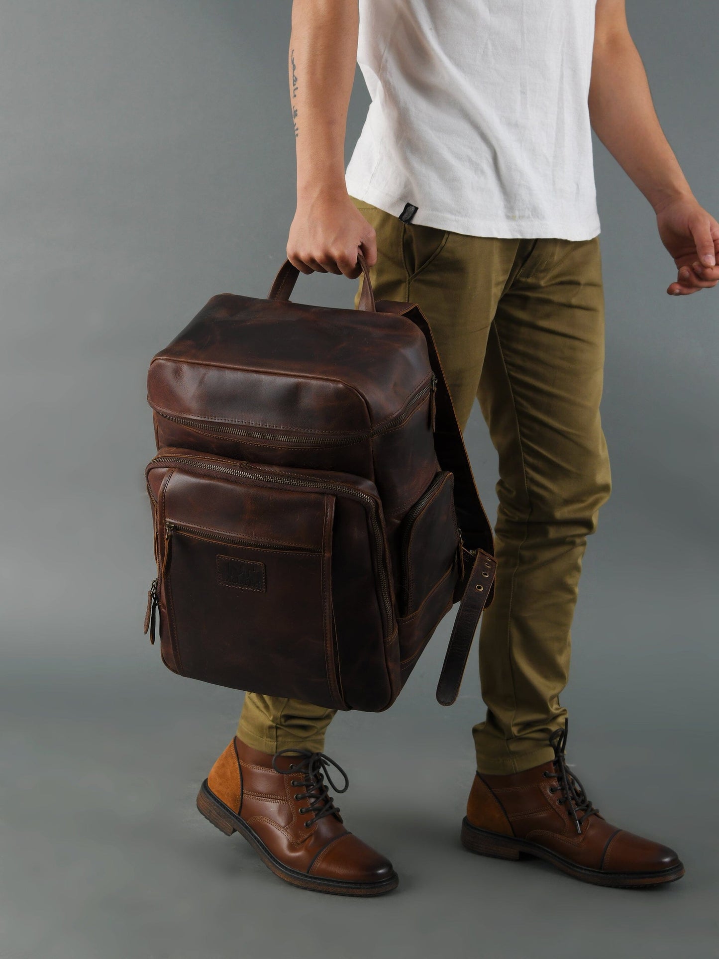  Leather Travel Backpack