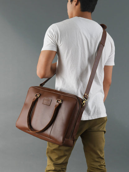  Leather Laptop Office Briefcase