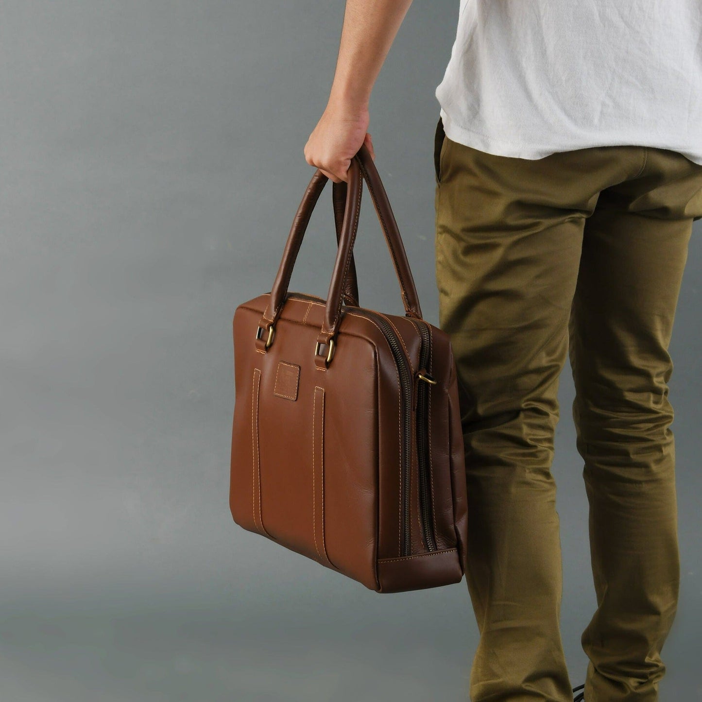  Leather Laptop Office Briefcase