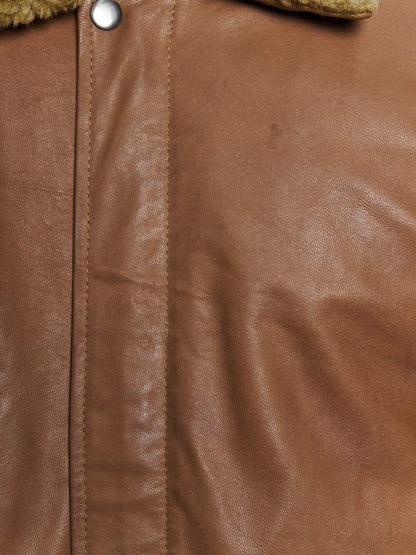 Brown Bomber Leather Jacket