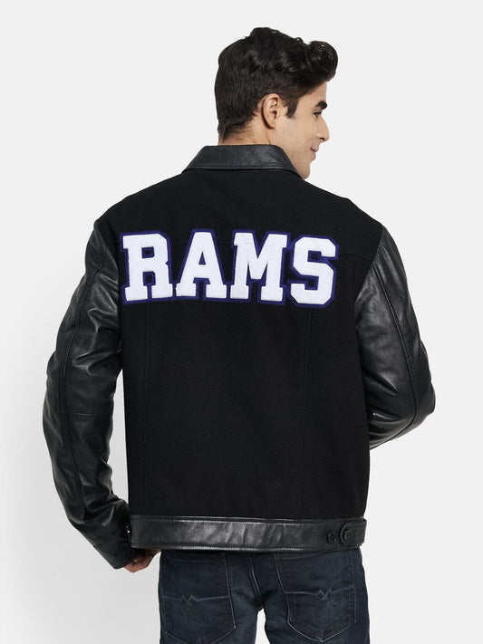 Varsity Letterman Black Jacket