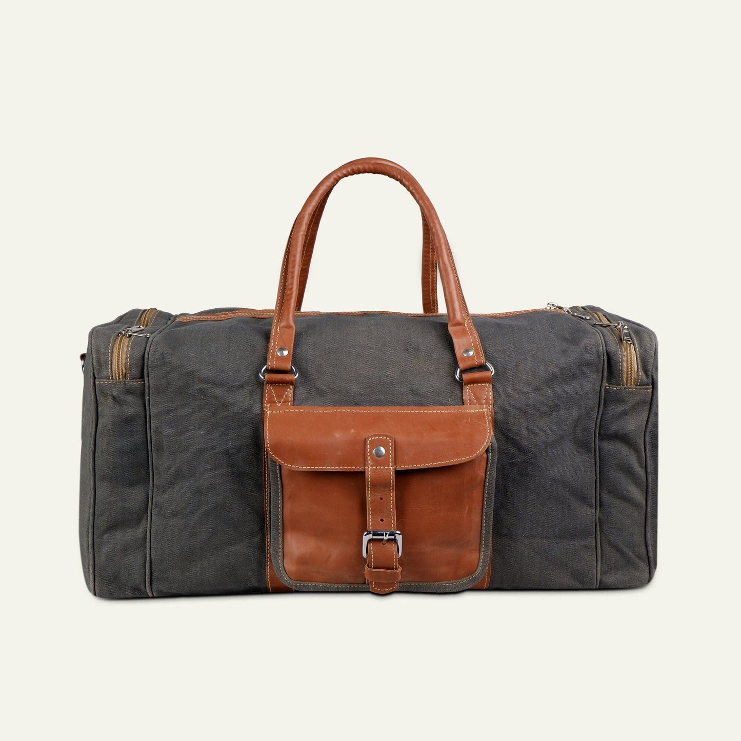 canvas leather backpack