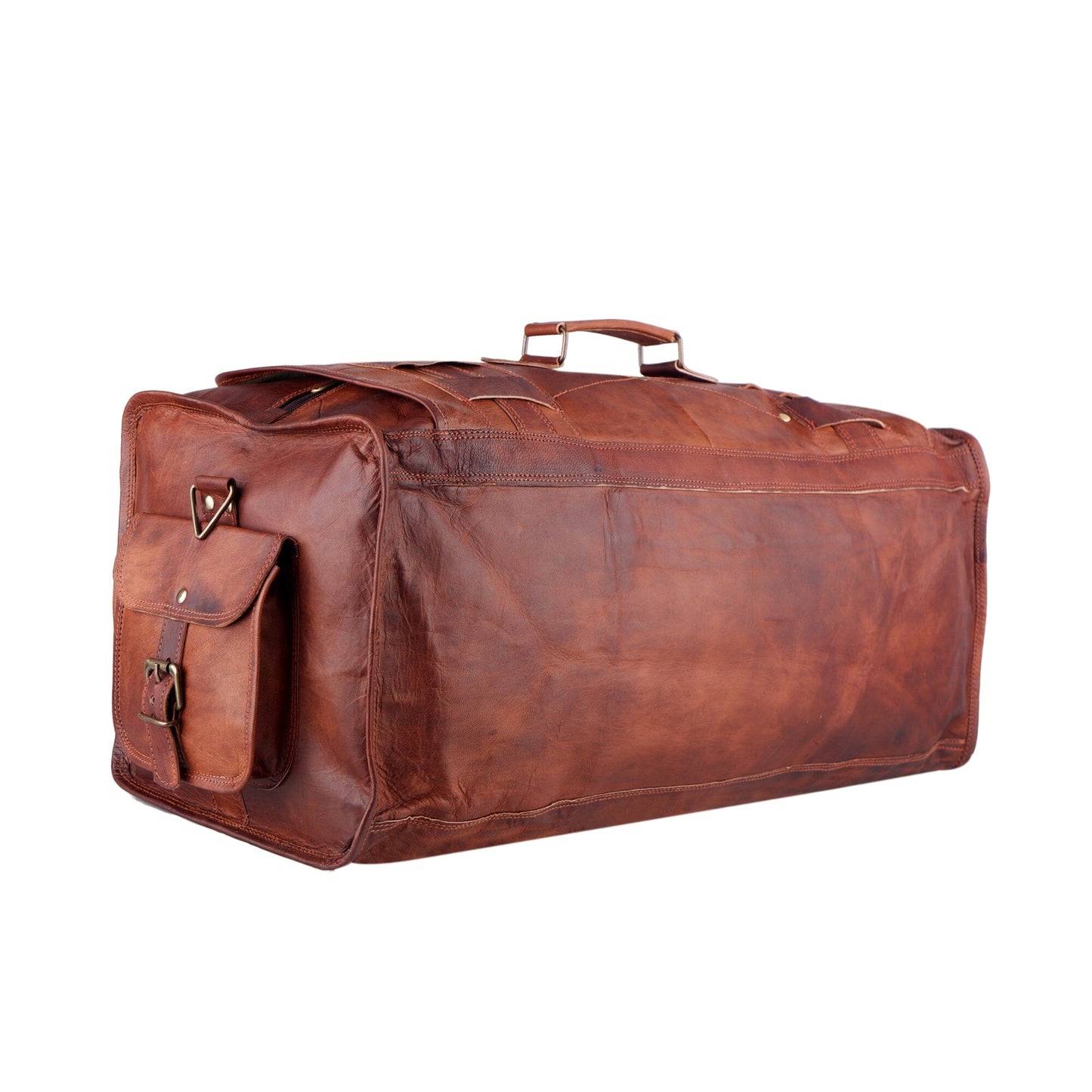 mens leather duffle bag