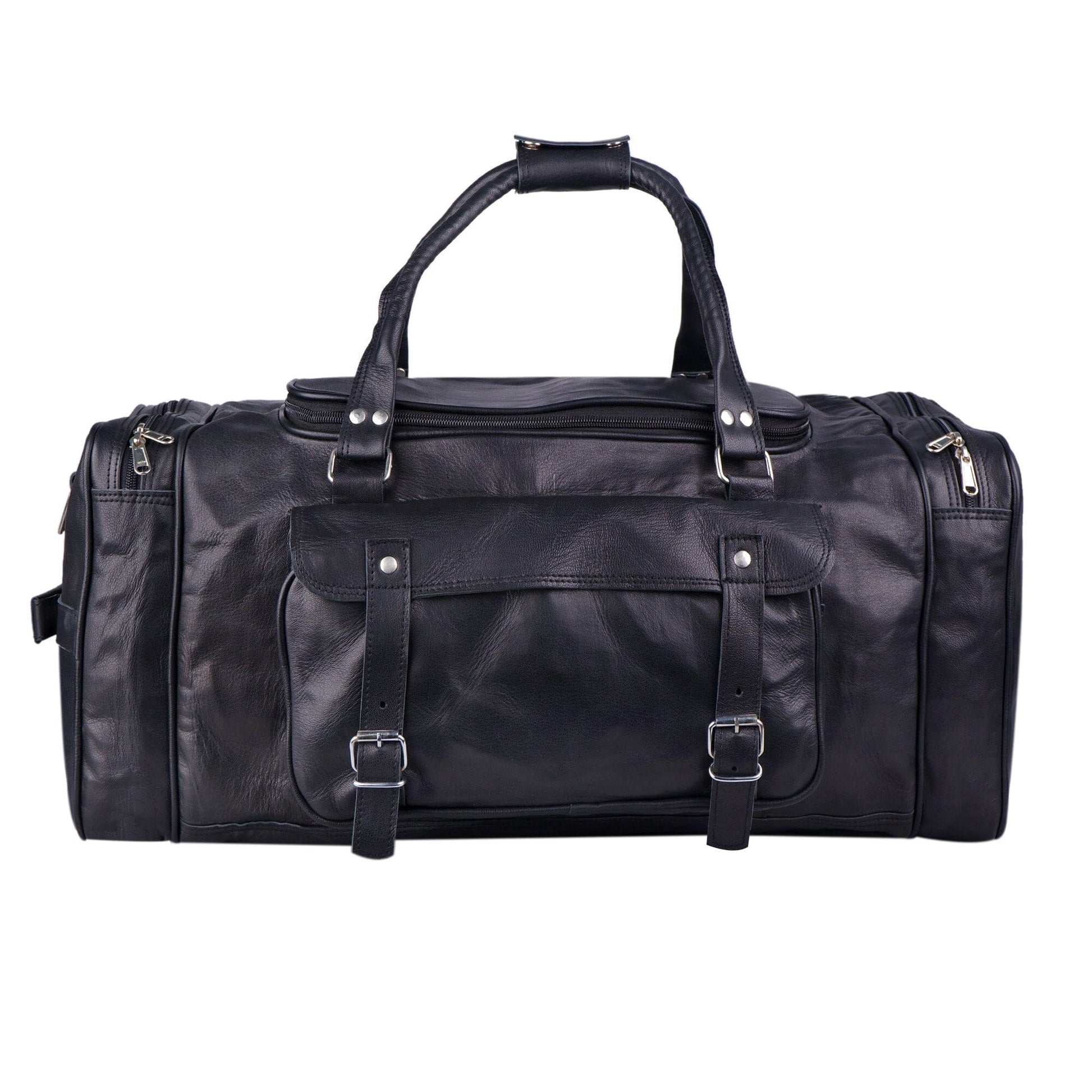 men's leather duffle bag