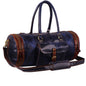 Blue Round Duffel Classy Leather Bags 