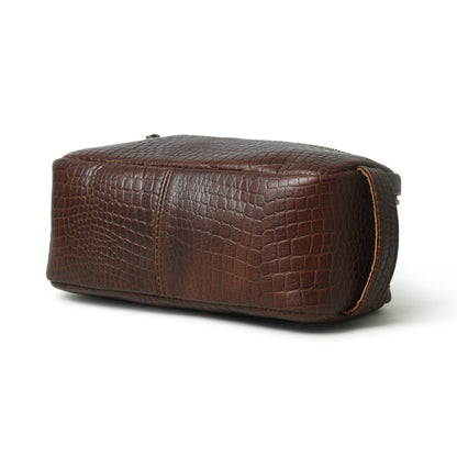 Croco Leather Dopp Kit