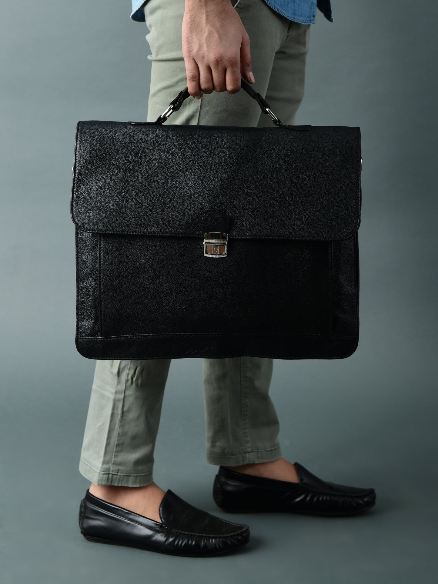 Business Attache Laptop Bag - Italian Finish