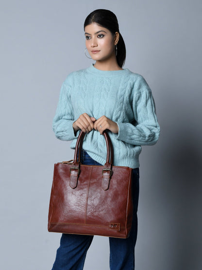 City Chic Cognac Shopper Tote