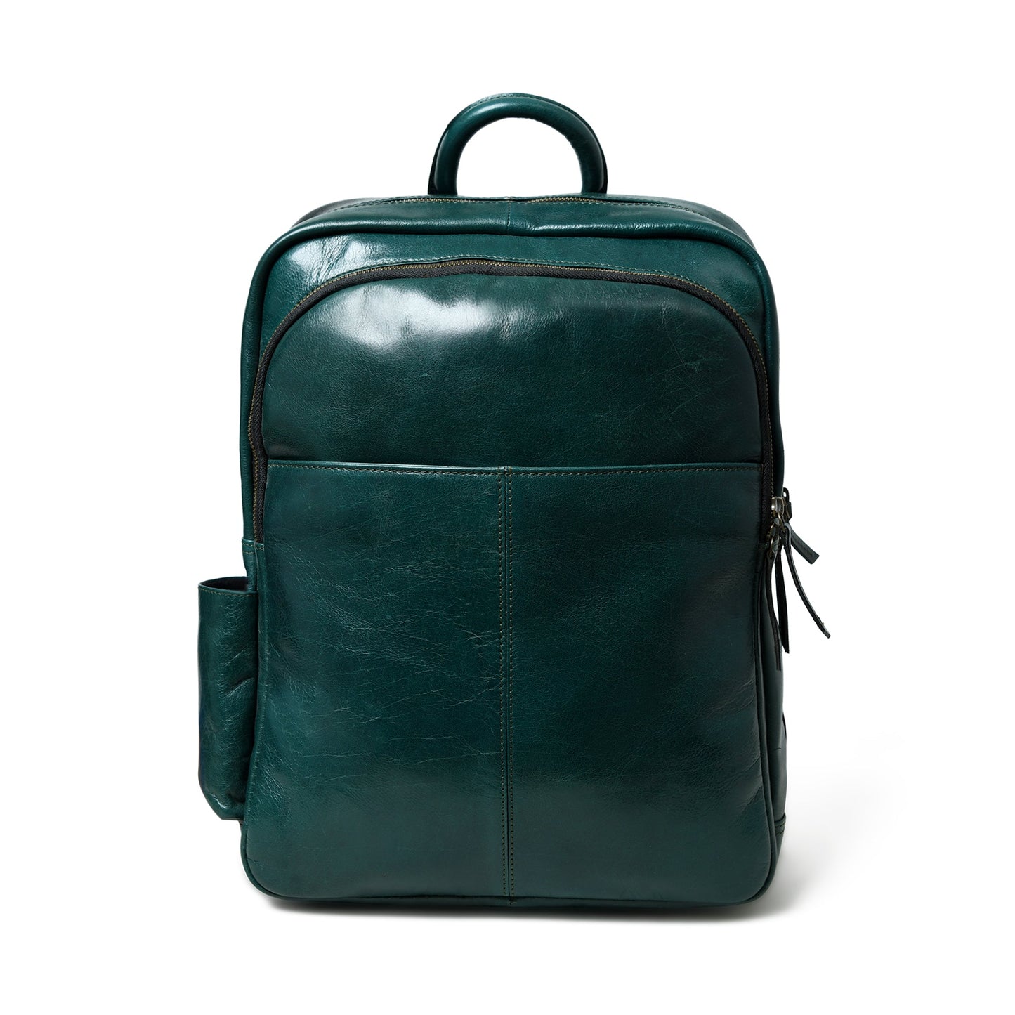 Luxury Italian Leather Backpack, Green