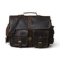 Midnight Noir Leather Messenger Bag