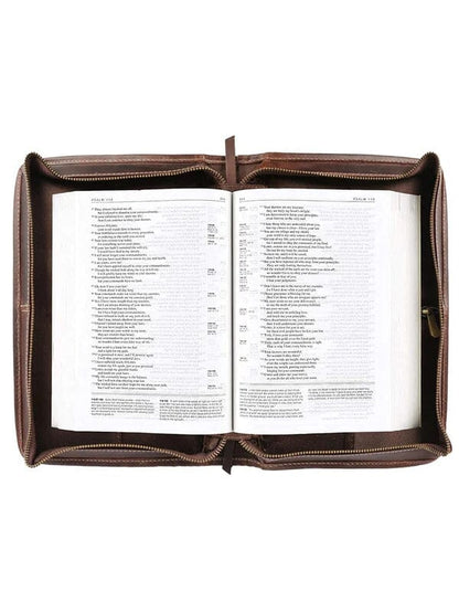 Classic Bible Leather Cover - Choco