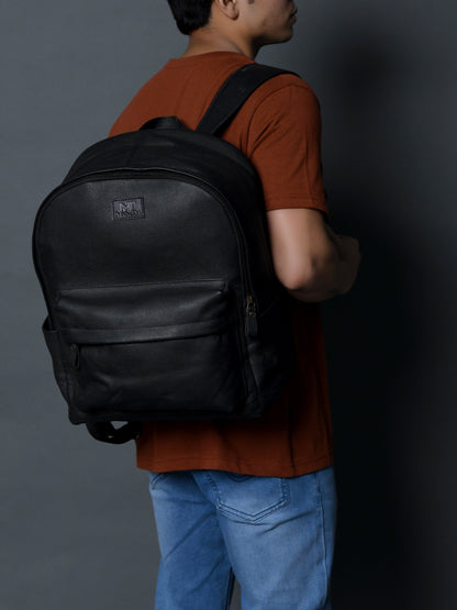 Walter Black Leather Daypack